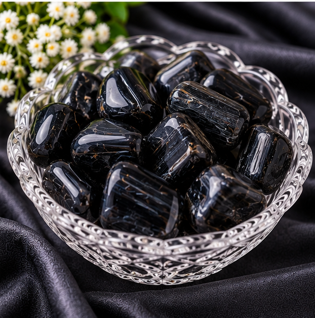 Black Tourmaline Tumbled Stones