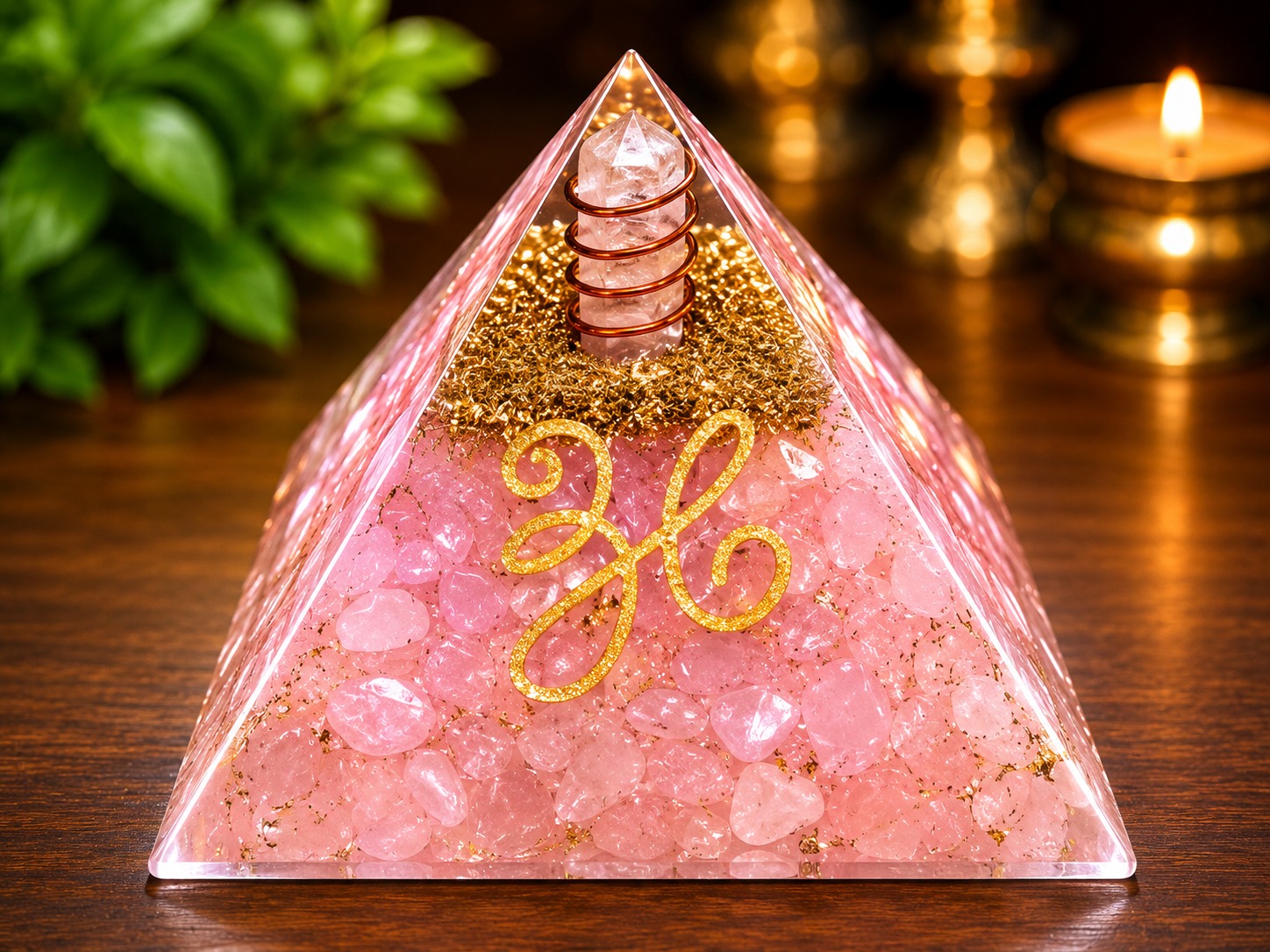 Rose Quartz Organ Pyramid