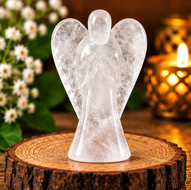 Clear Quartz Angel Statue