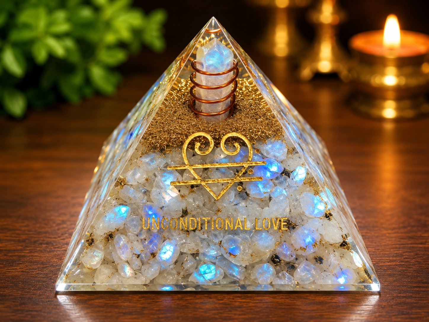 Rainbow Moonstone Organ Pyramid