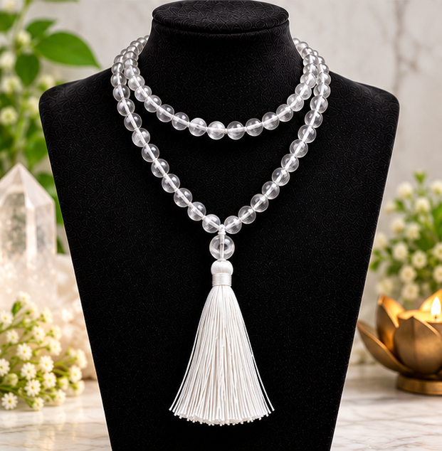 Clear Quartz Mala