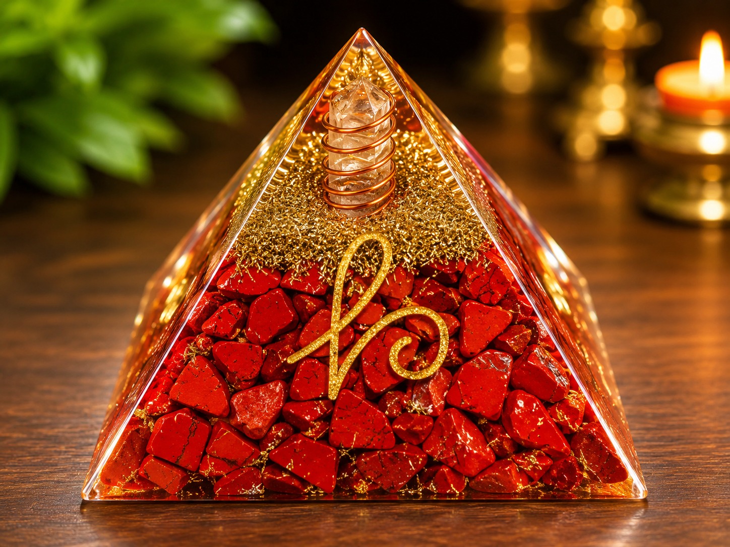 Red Jasper Organ Pyramid