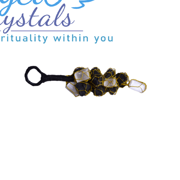 Selenite & Black Tourmaline Door Hanger