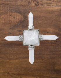 Clear Quartz Energy Generator with Pyramid
